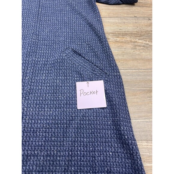Soft Surroundings Blue Lima Long Sleeve Printed Knit Tunic Dress MED Minimalist - Picture 5 of 15